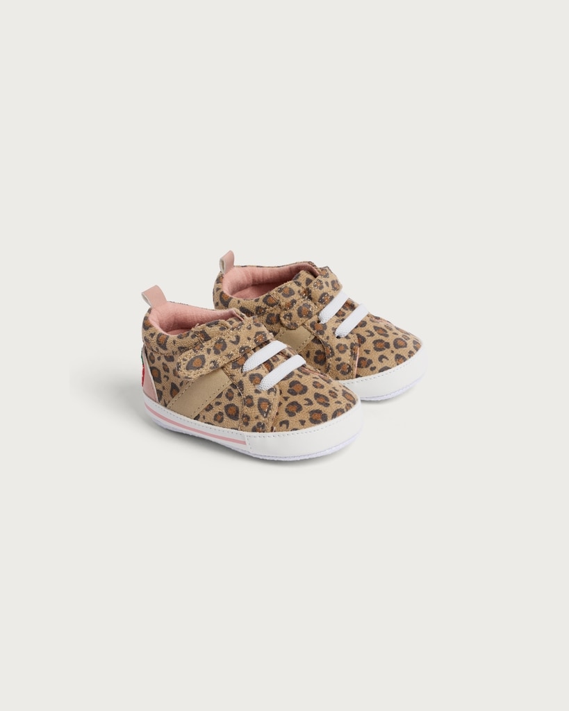 F&F Baby Leopard Print Pre Walker Trainers in Brown
