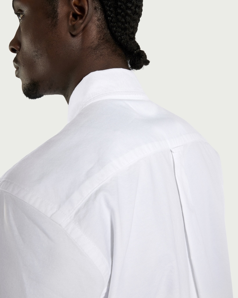 F&F Pure Cotton Short Sleeved Oxford Shirt in White thumbnail 2
