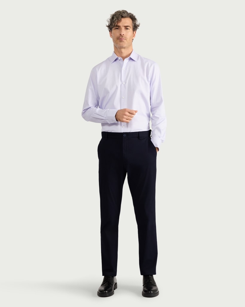 F&F Cotton Rich FREEFIT® Chino Trousers in Navy thumbnail 2