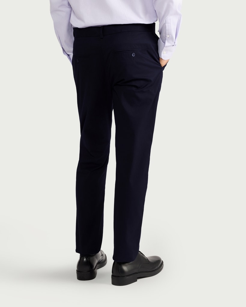 F&F Cotton Rich FREEFIT® Chino Trousers in Navy thumbnail 3