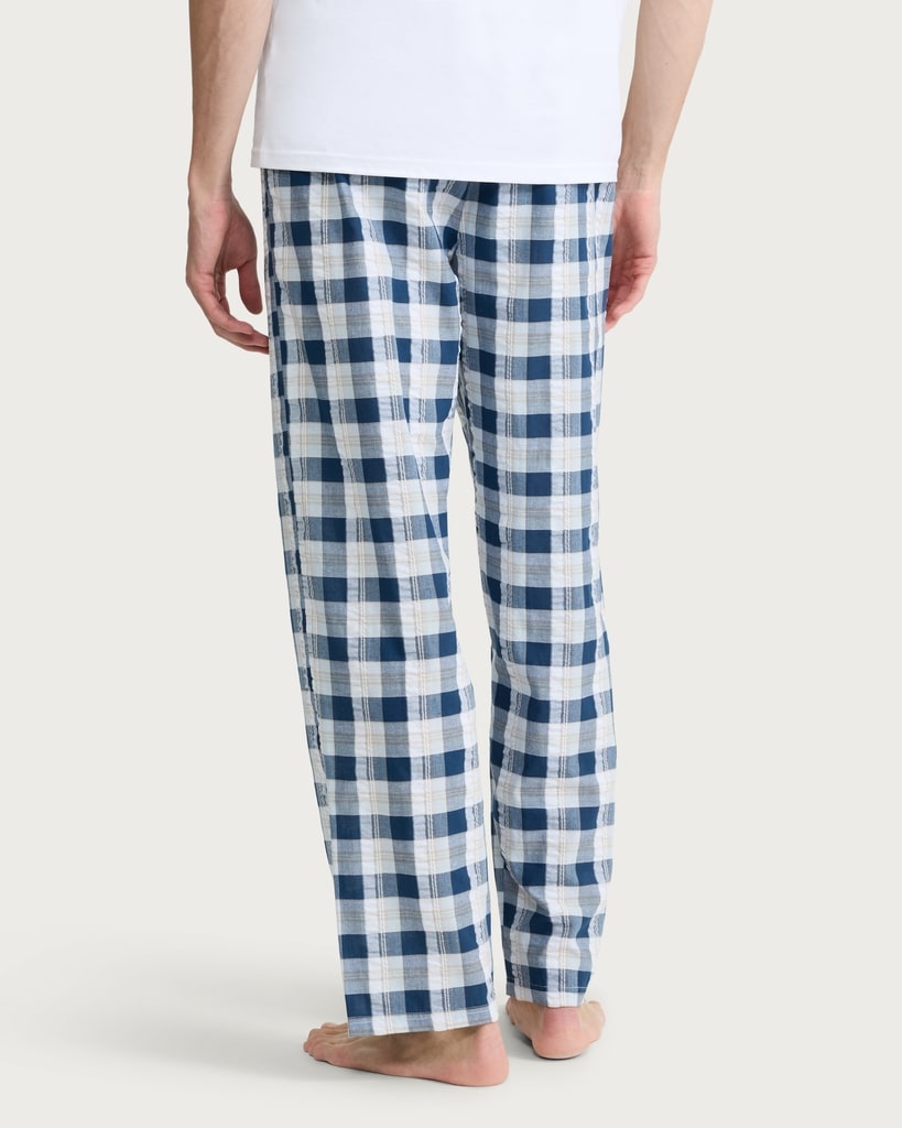 F&F Seersucker Check Print Drawstring Pyjama Bottoms in Multi thumbnail 3