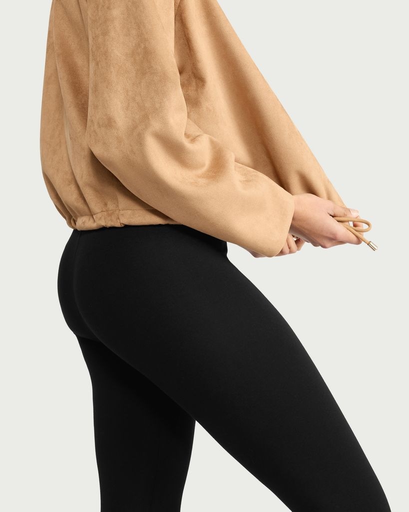 F&F Cotton Rich High Waisted Leggings in Black