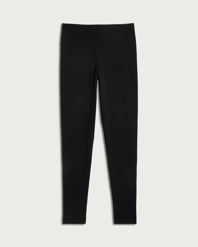 F&F Cotton Rich High Waisted Leggings in Black thumbnail 4