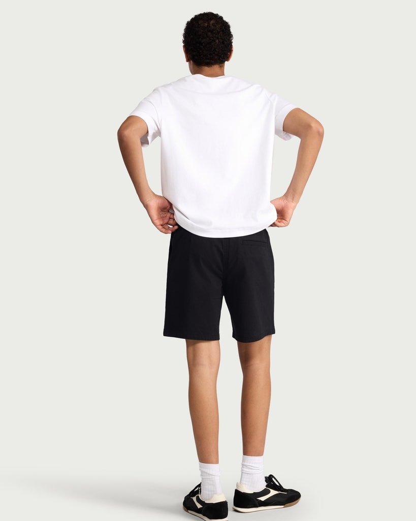 F&F Cotton Rich Drawstring Rugby Shorts in Black thumbnail 3