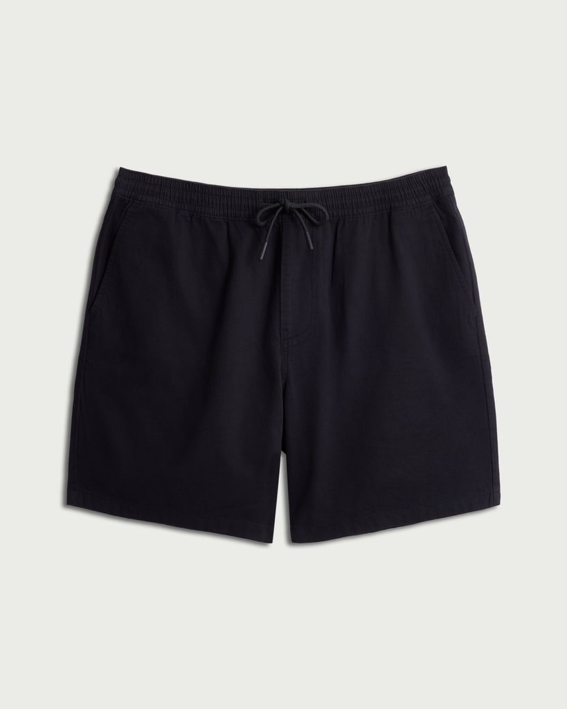 F&F Cotton Rich Drawstring Rugby Shorts in Black thumbnail 4