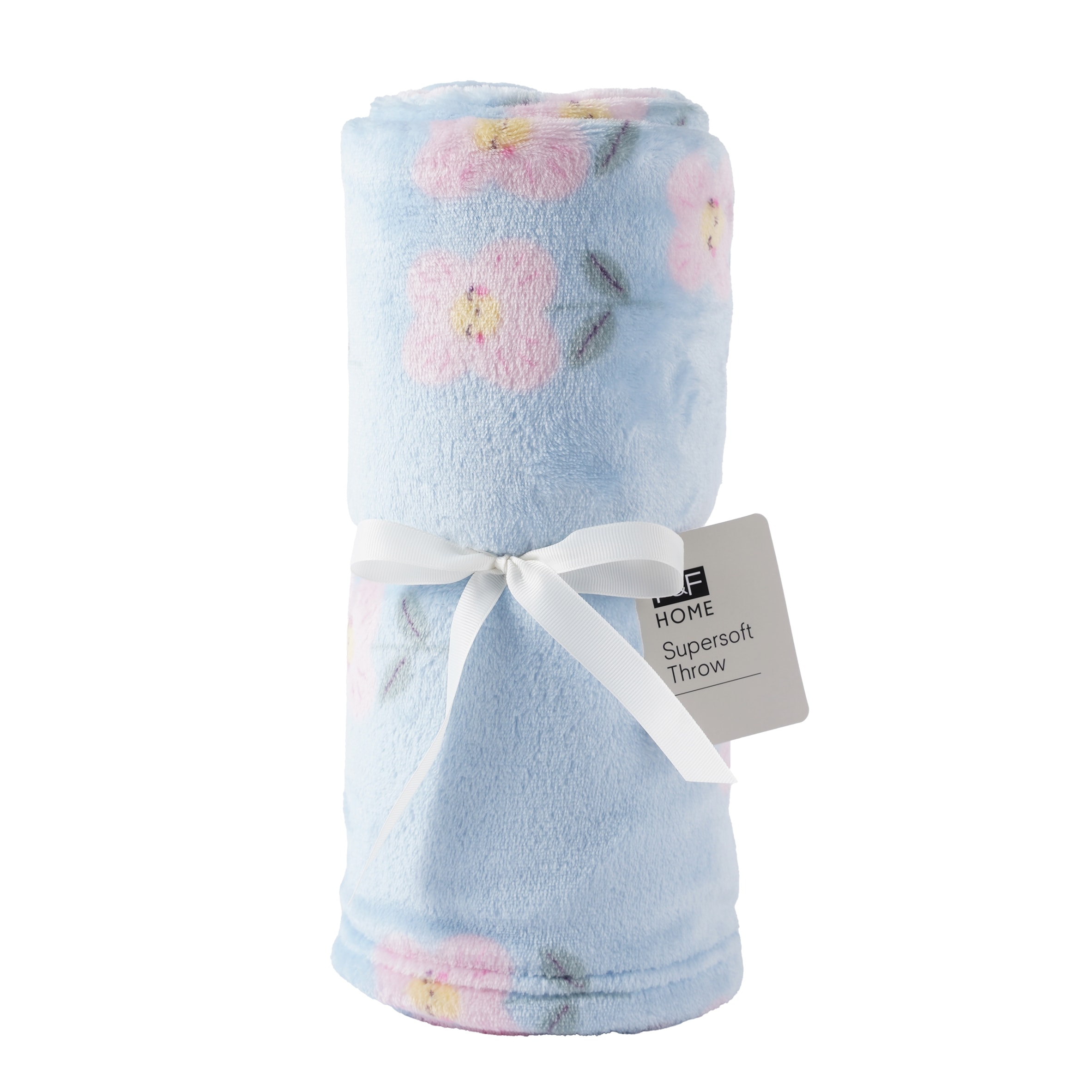 F&F Home Flower Face Supersoft Throw