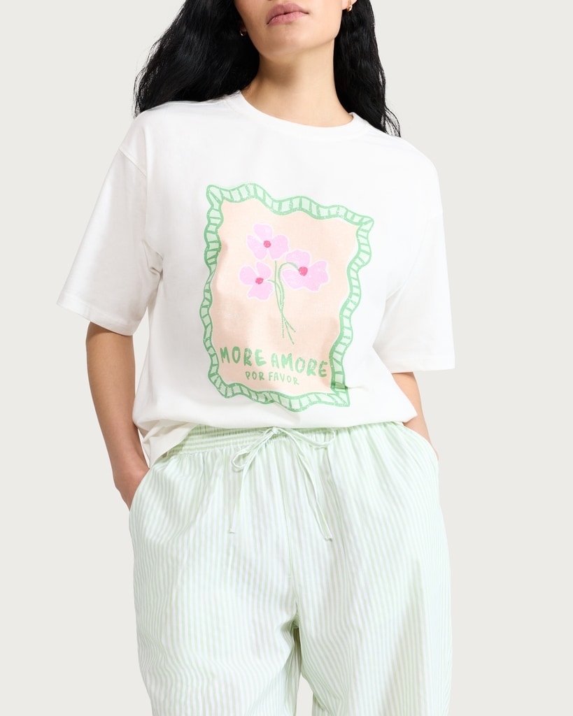 F&F More Amore Print Pyjama Set in Multi Green thumbnail 2