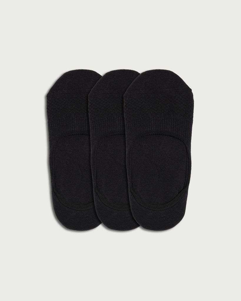 F&F Active 3-Pack Cotton Rich Footsies in Black