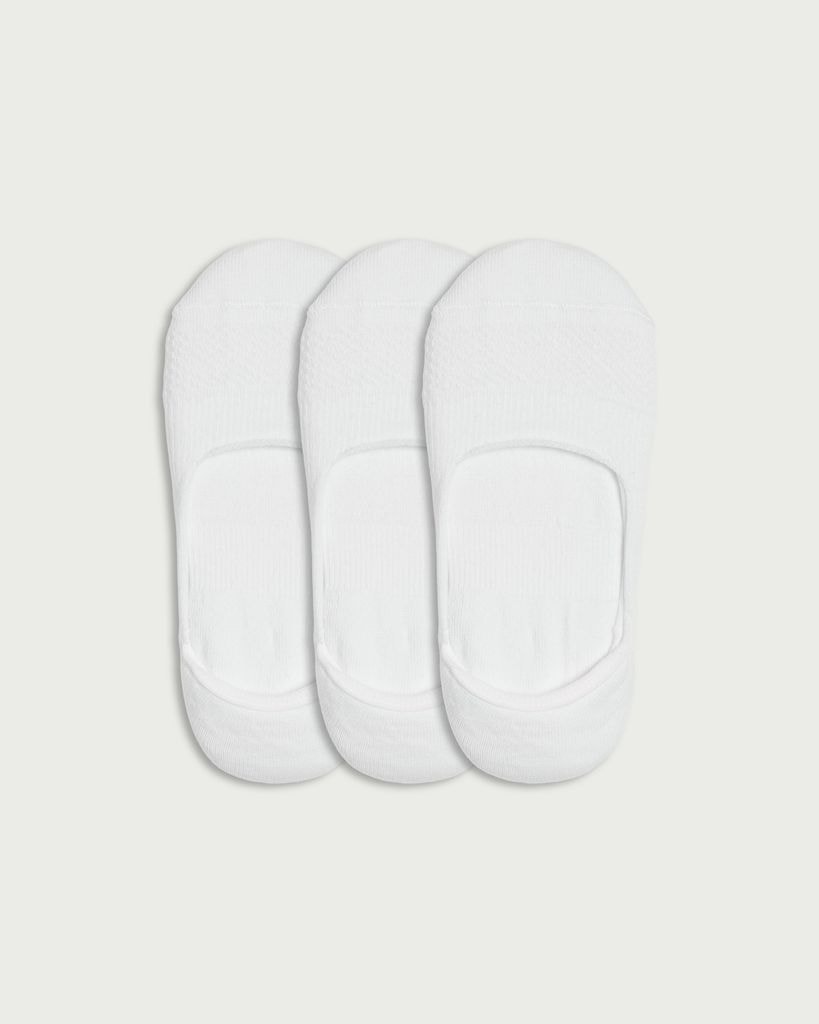 F&F Active 3-Pack Cotton Rich Footsies in White