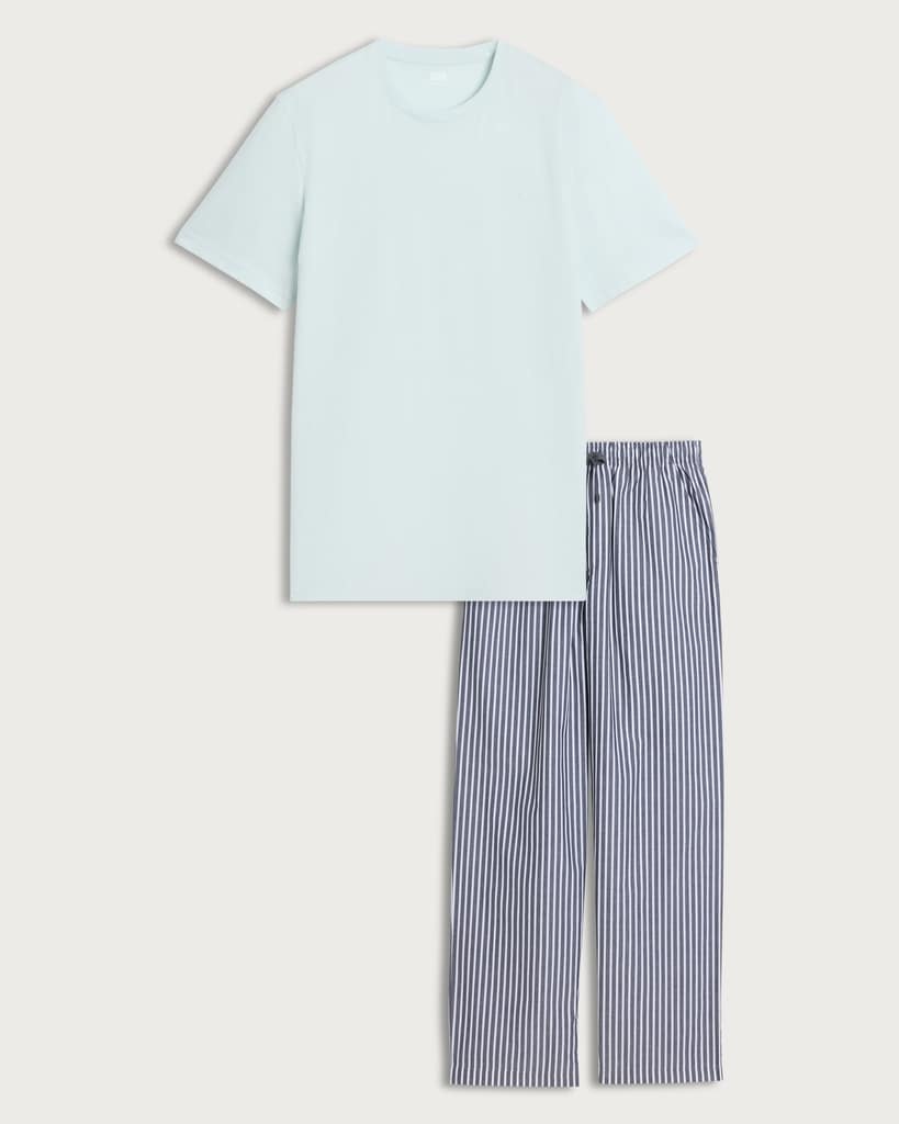F&F Pure Cotton Striped Pyjama Set in Multi thumbnail 4