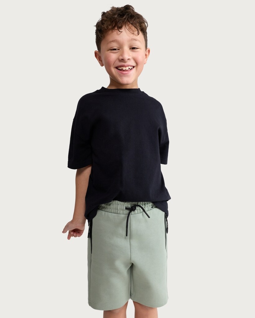 F&F Active Boys TECHSPORT Side Panel Drawstring Shorts in Green thumbnail 3