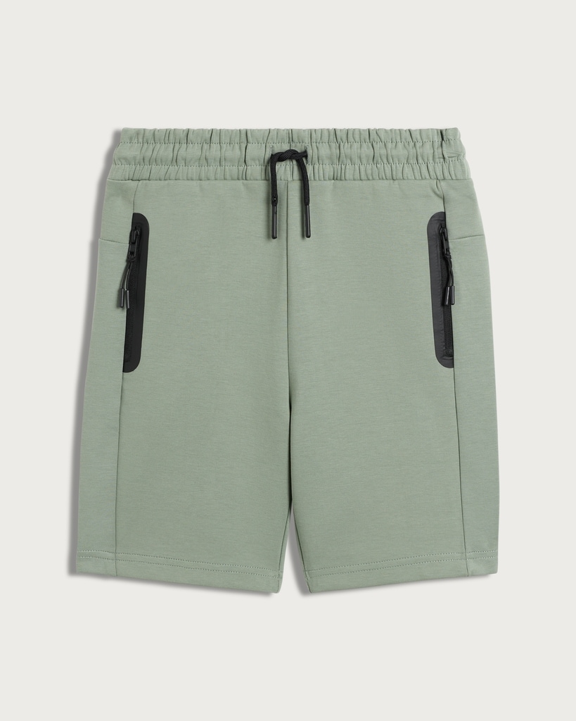 F&F Active Boys TECHSPORT Side Panel Drawstring Shorts in Green thumbnail 4