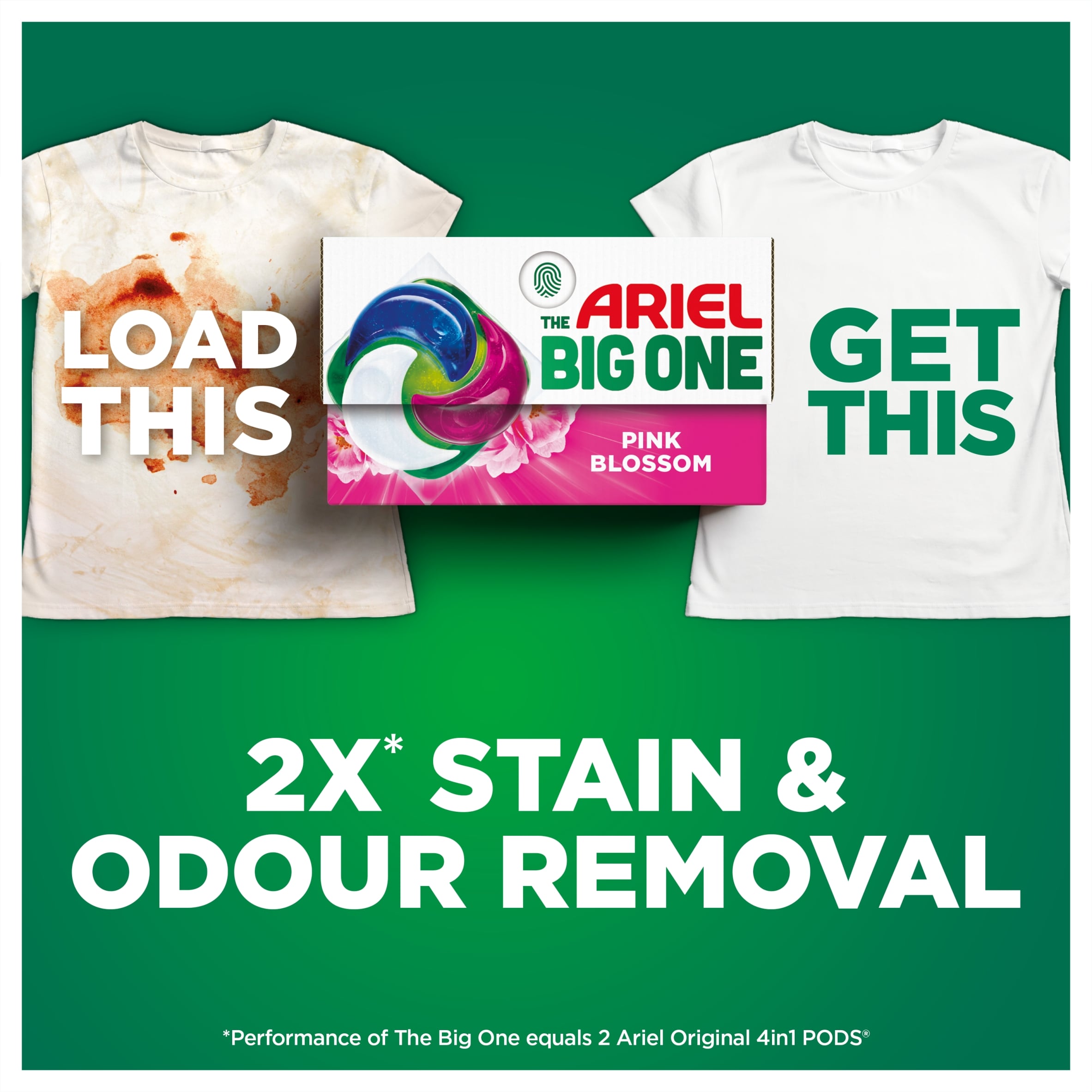Ariel The Big One Pink Blossom Washing Liquid Pods 29 Washes 1052.7g thumbnail 3