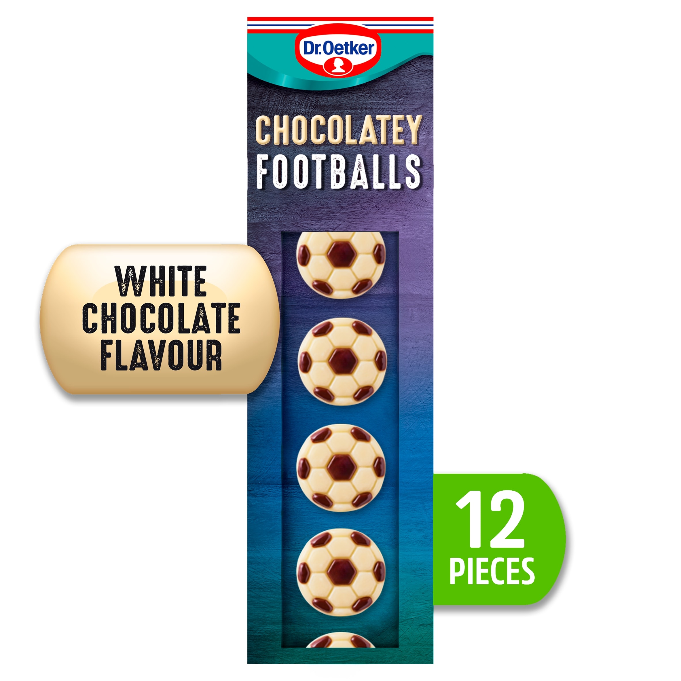 Dr. Oetker Chocolatey Footballs White Chocolate Flavour 12 Pieces 18g