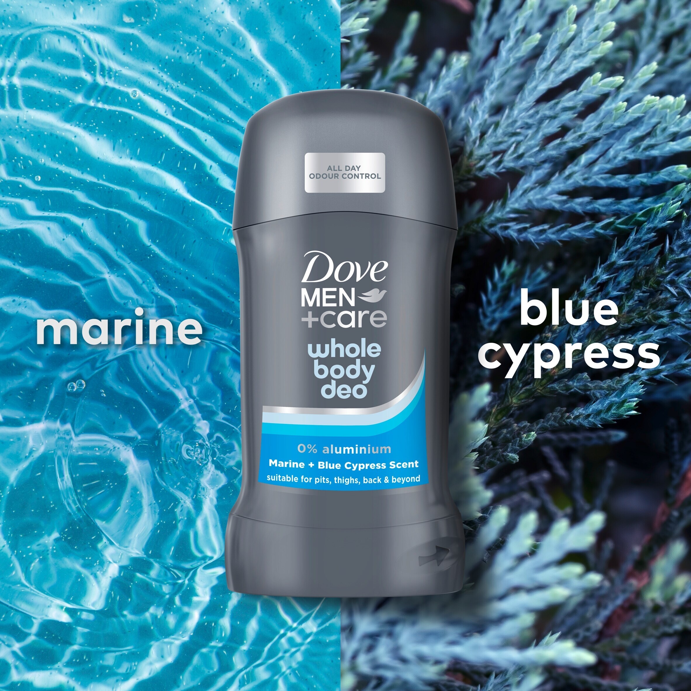 Dove Men+Care Marine & Blue Cypress​ 48h Whole Body Deodorant Stick 50ml thumbnail 2