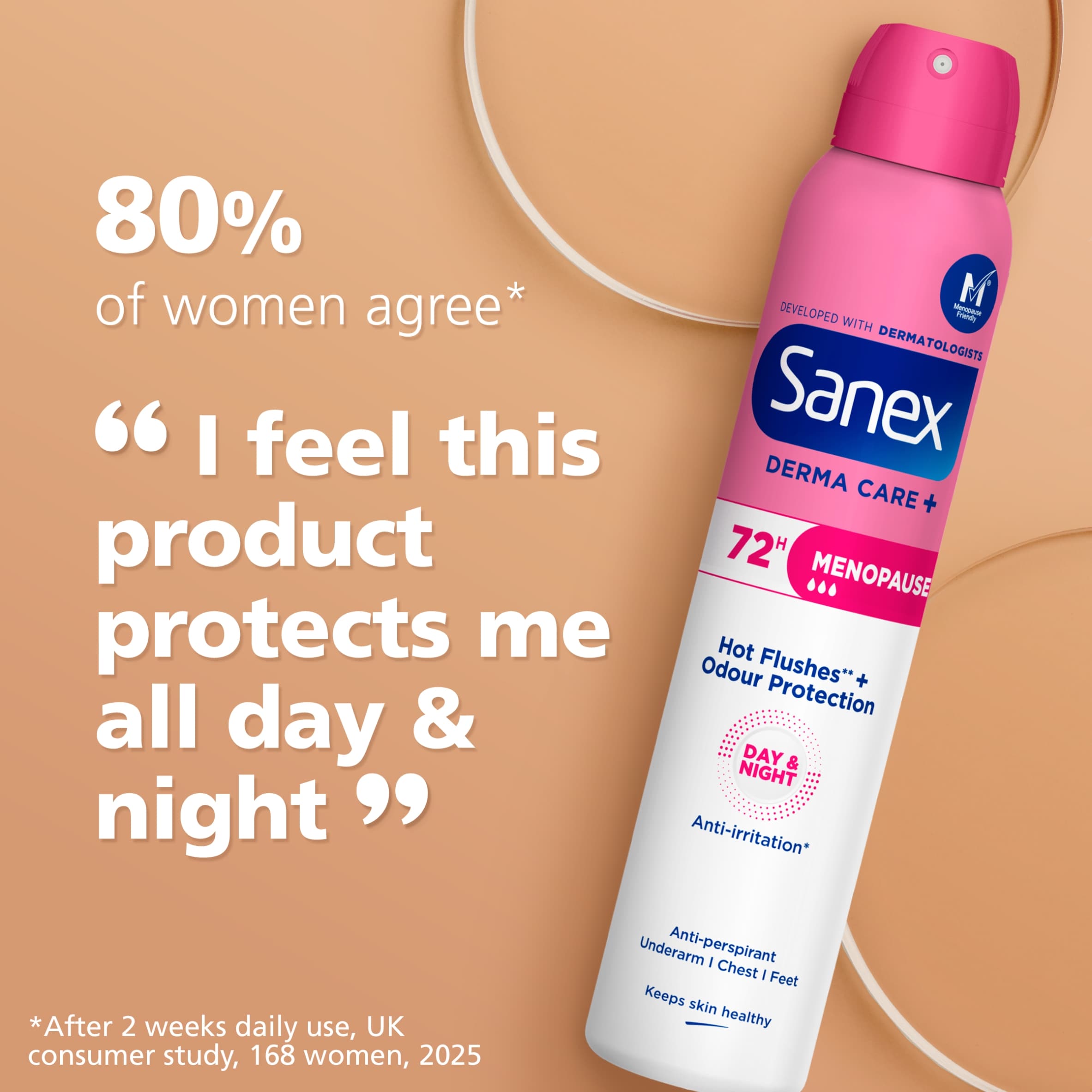 Sanex Derma Care+ Menopause Anti-perspirant Odour Protection Deodorant 200ml thumbnail 3