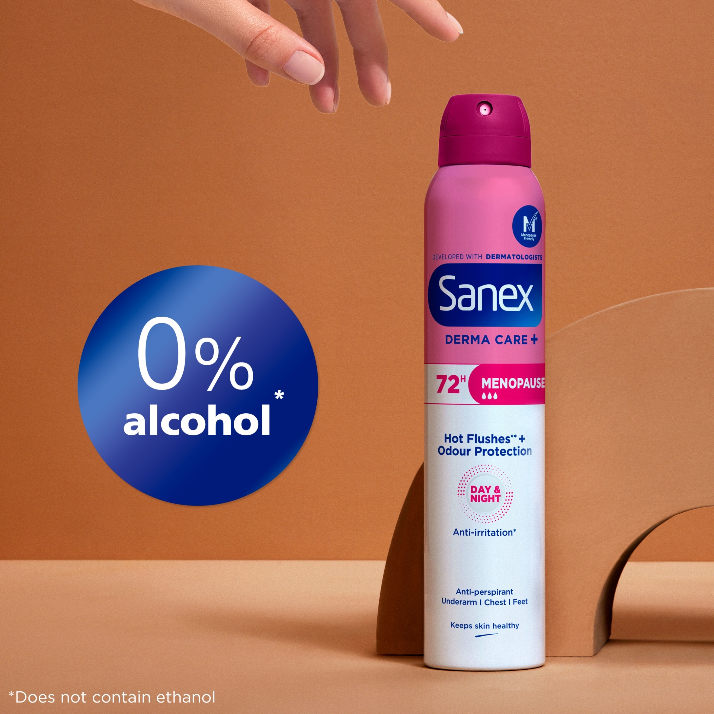 Sanex Derma Care+ Menopause Anti-perspirant Odour Protection Deodorant 200ml thumbnail 5