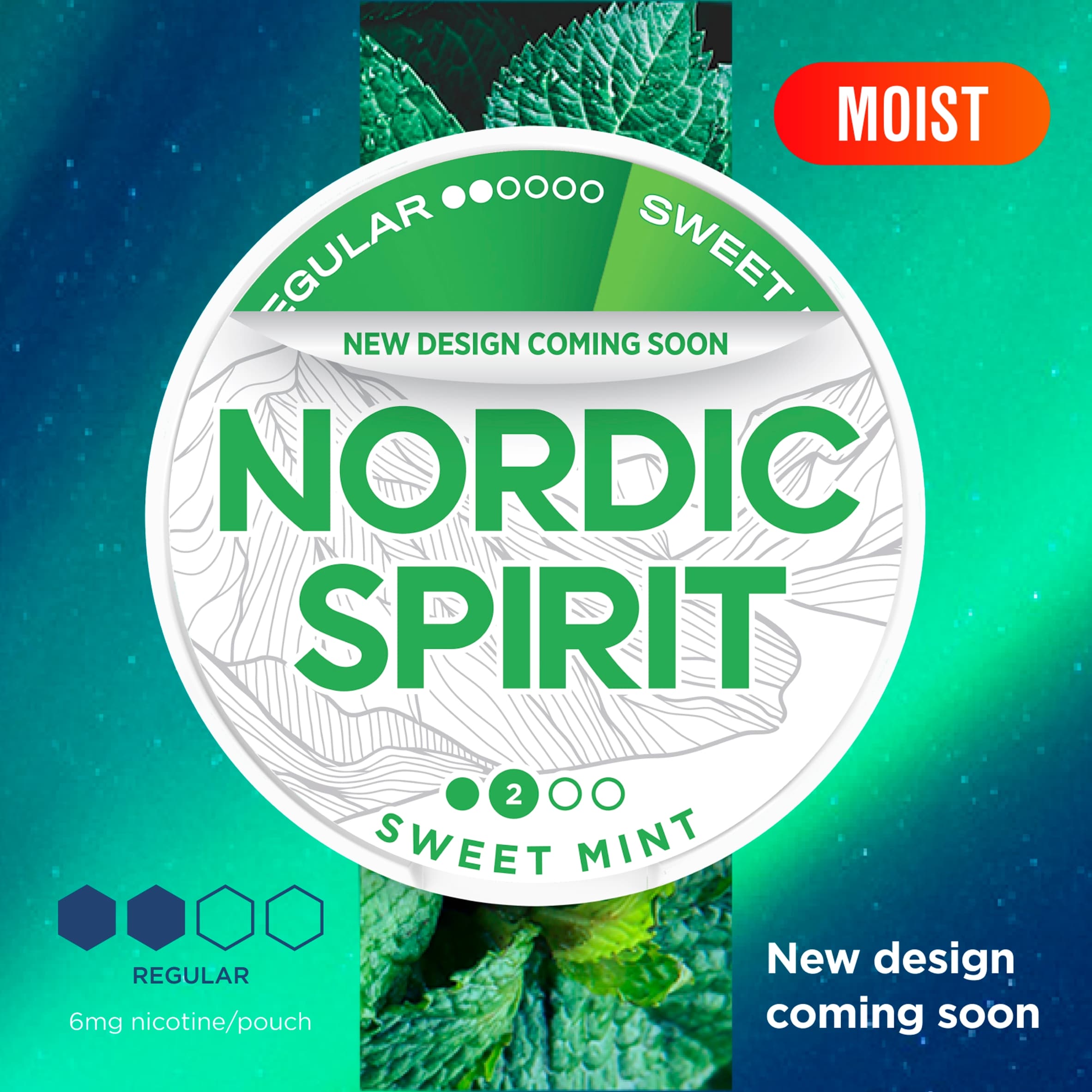 Nordic Spirit Sweet Mint Tobacco Free Nicotine Pouches Regular 20 Pack 6mg 14g thumbnail 2