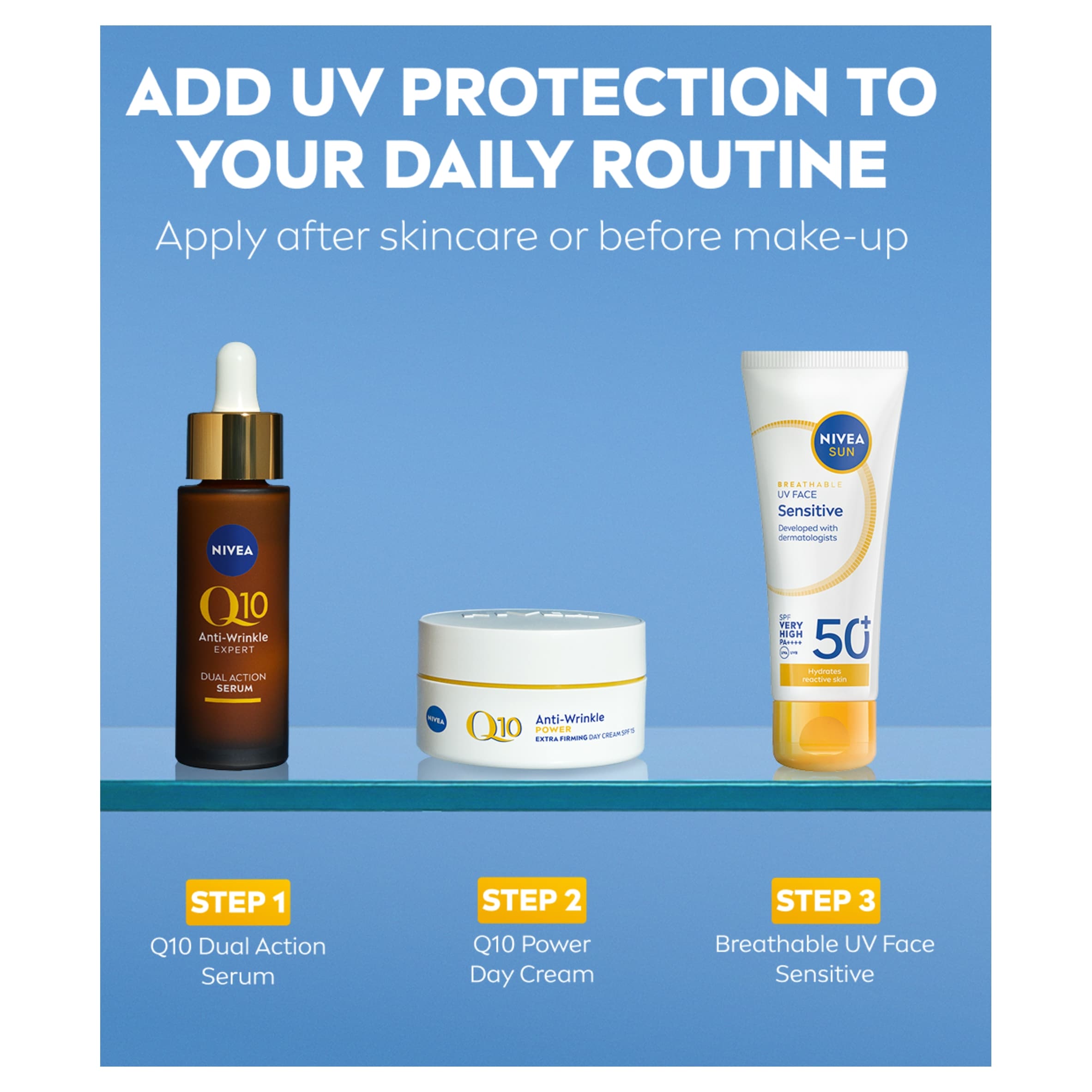 NIVEA SUN Breathable UV Face Sensitive Sun Cream SPF50+ 40ml thumbnail 5