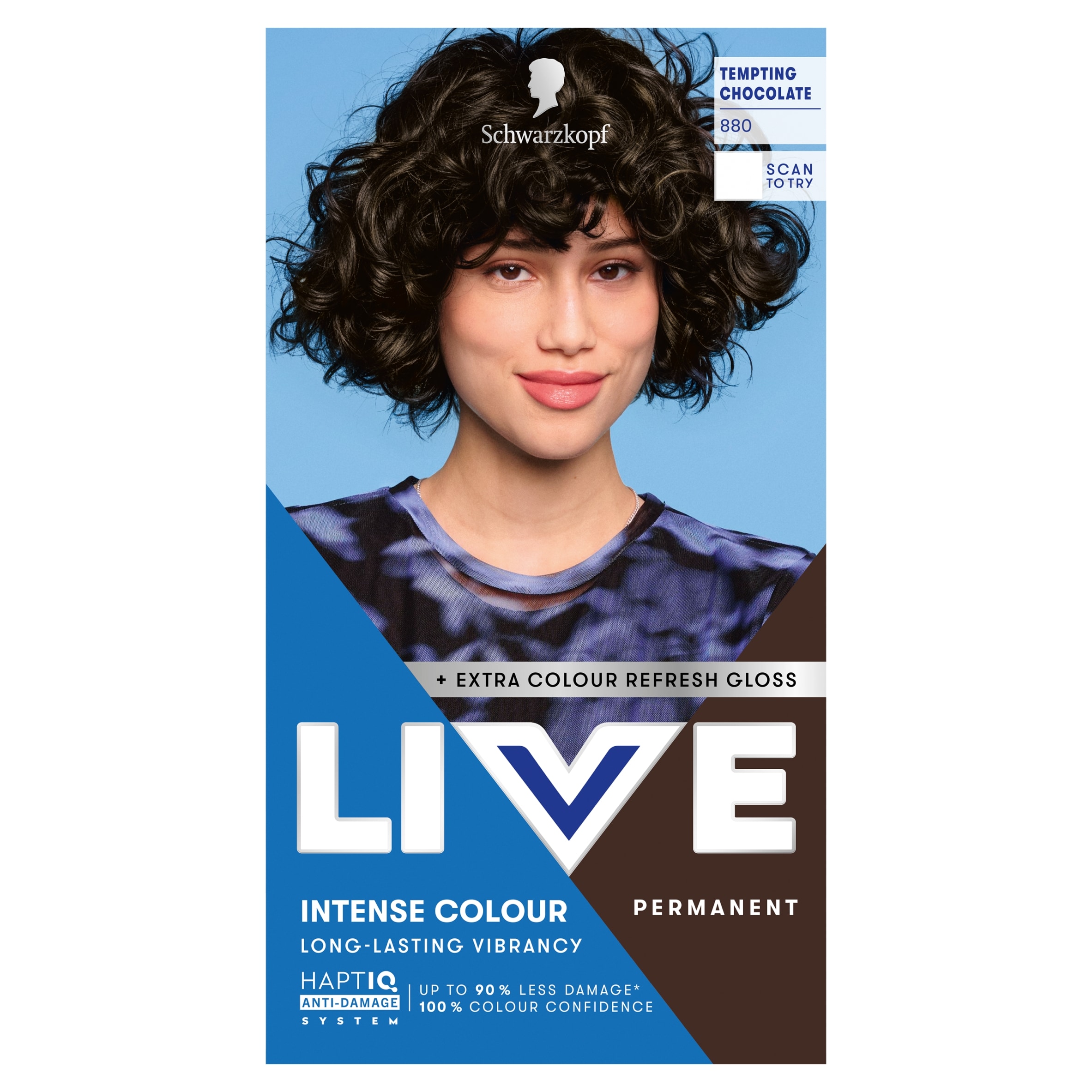 Schwarzkopf LIVE Intense Colour 880 Tempting Chocolate Permanent Hair Dye