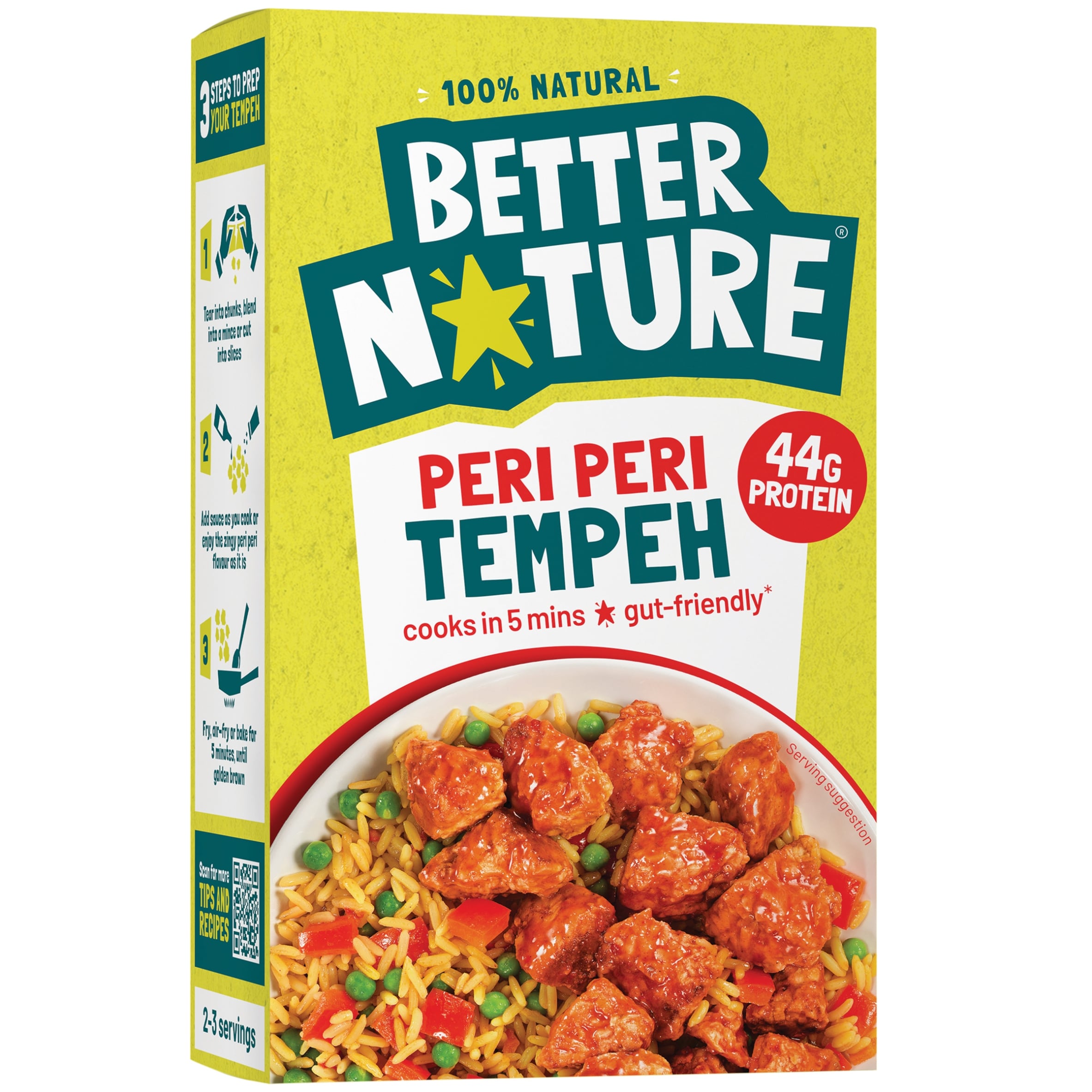 Better Nature Peri Peri Tempeh 220g thumbnail 2