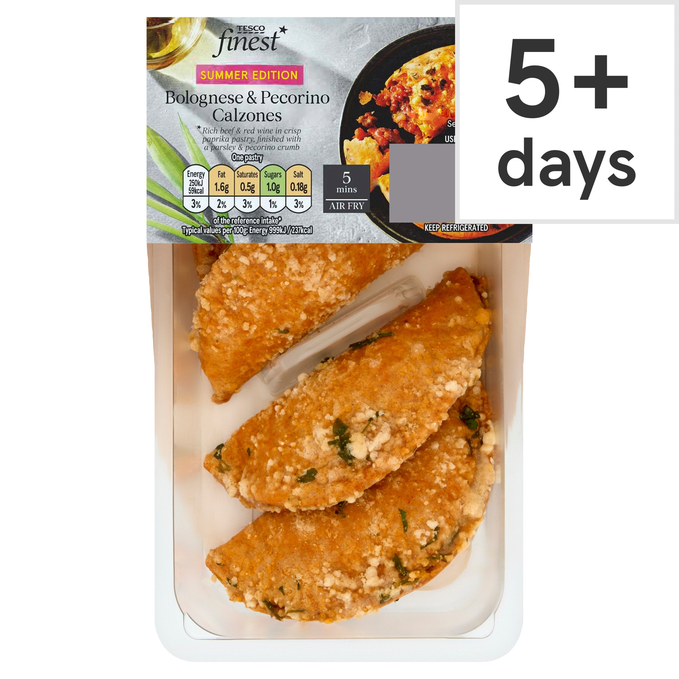 Tesco Finest Bolognese & Pecorino Calzones 98g