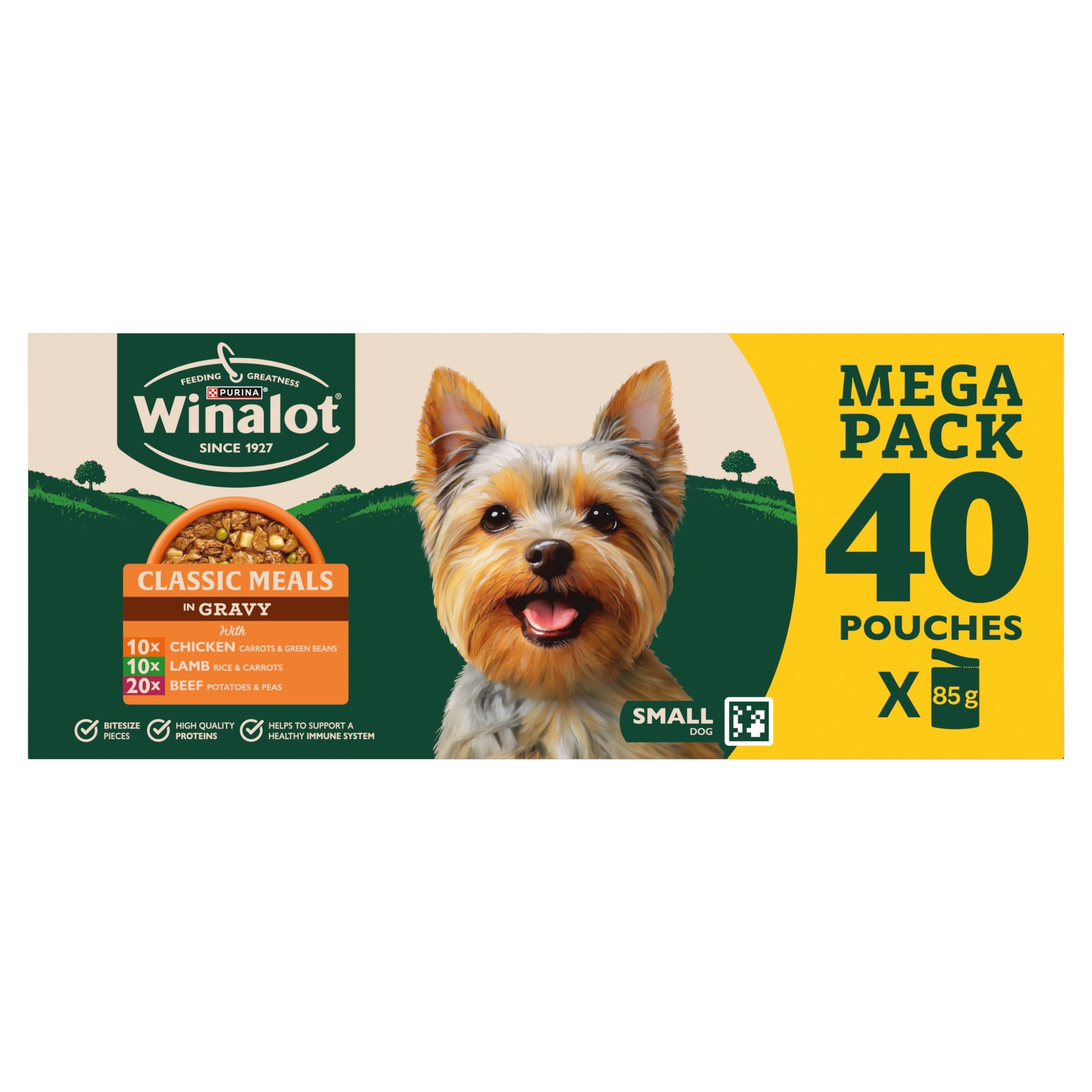 WINALOT Meaty Chunks Small Dog Mixed in Gravy Wet Dog Food 40x85g thumbnail 2