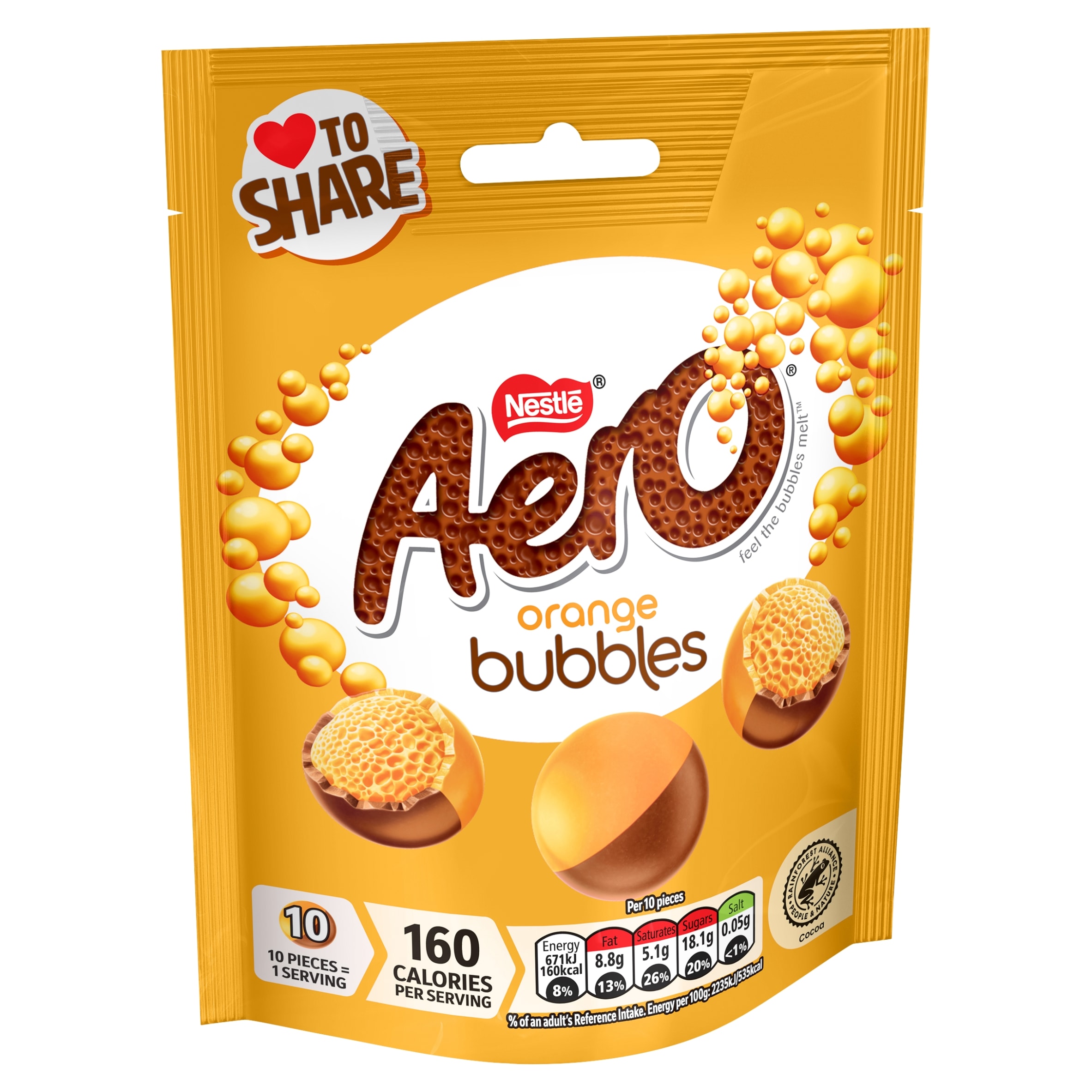 Aero Bubbles Orange Flavoured Chocolate 92g thumbnail 3