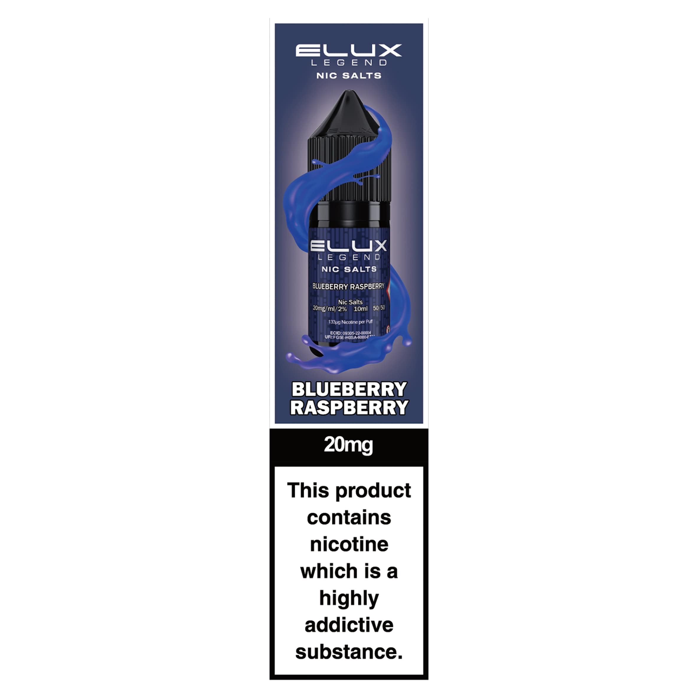 Elux Legend Nic Salts Blueberry Raspberry 20mg
