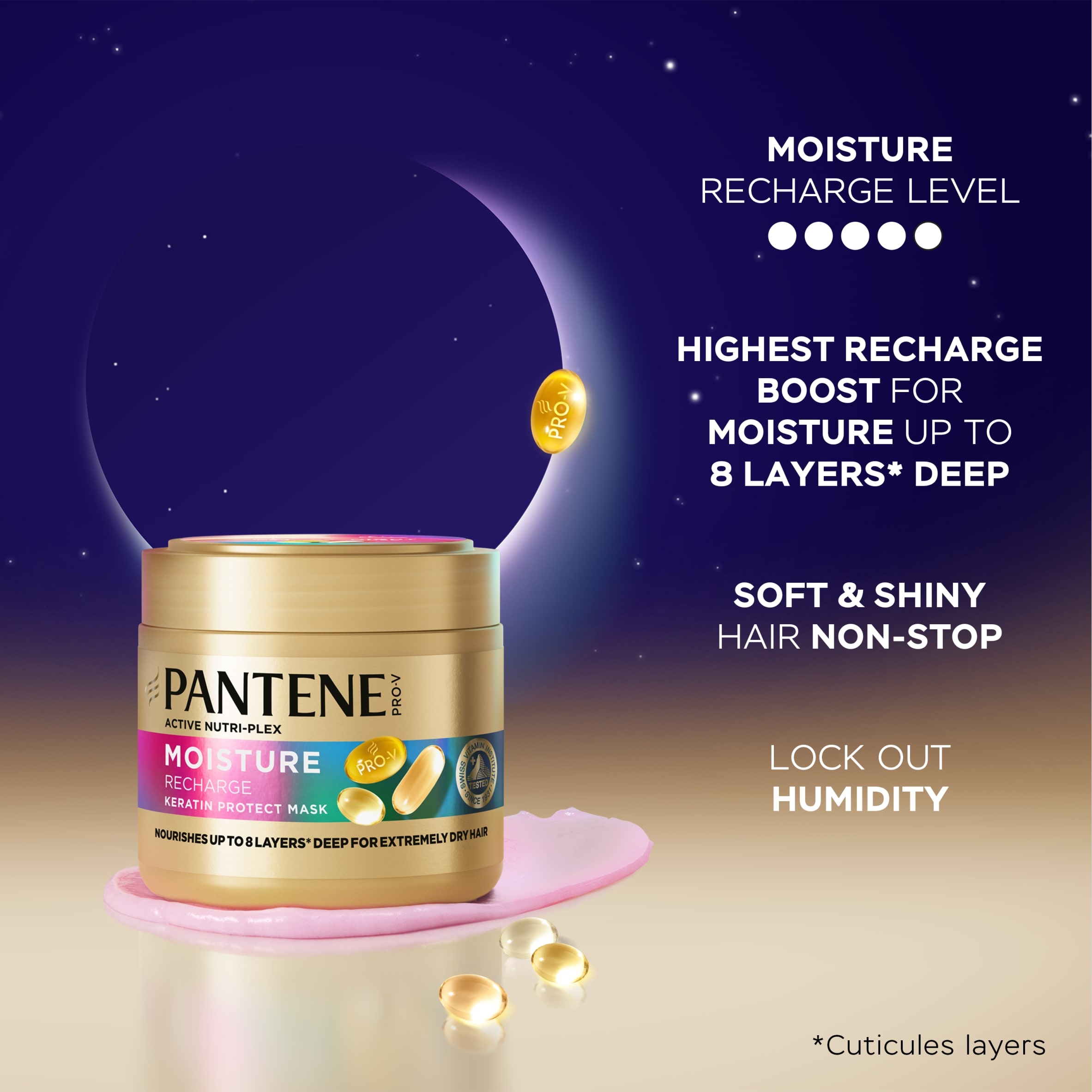 Pantene Moisture Protect Recharge Keratin Mask 300ML thumbnail 4