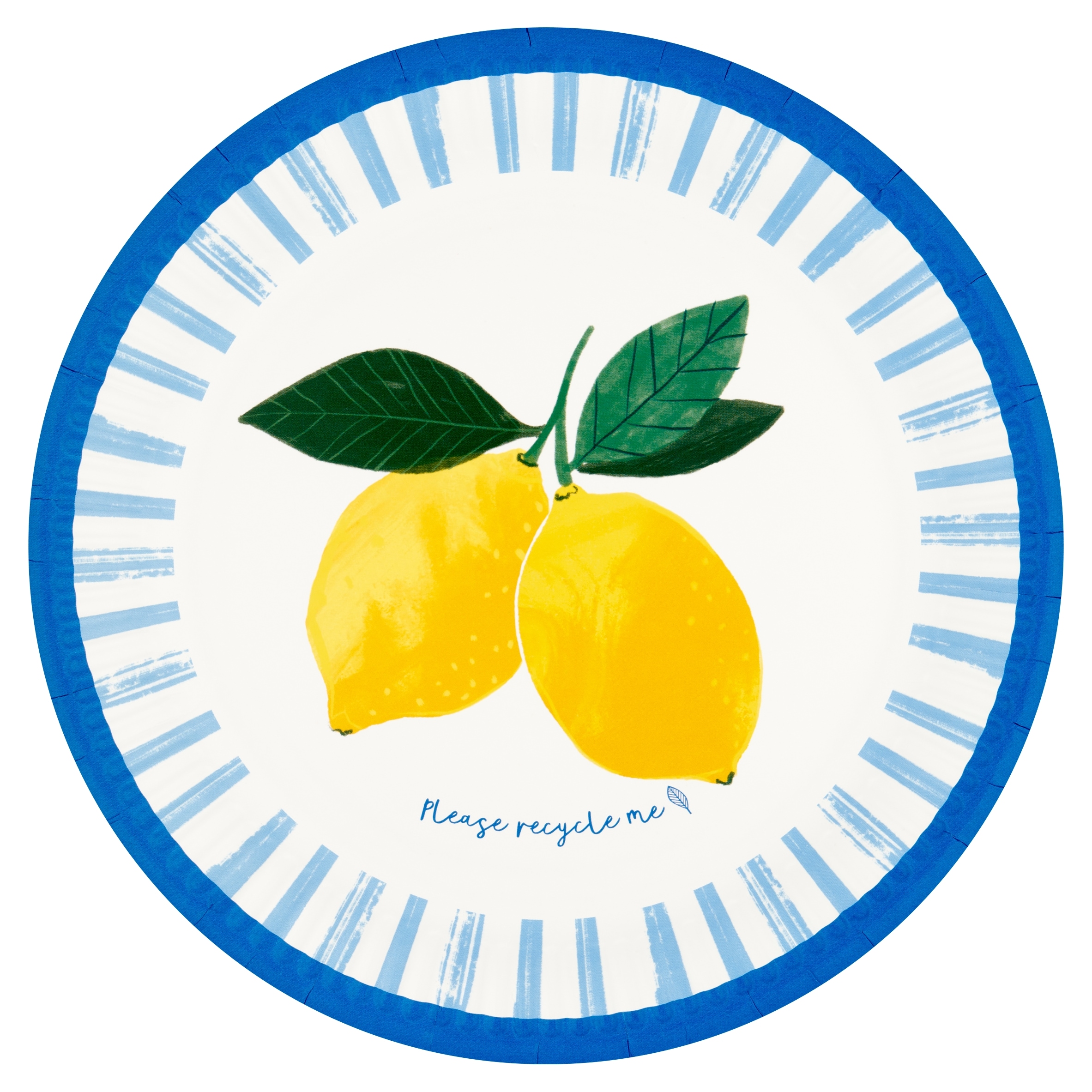 Tesco Lemon Paper Plates 23cm 10 Pack