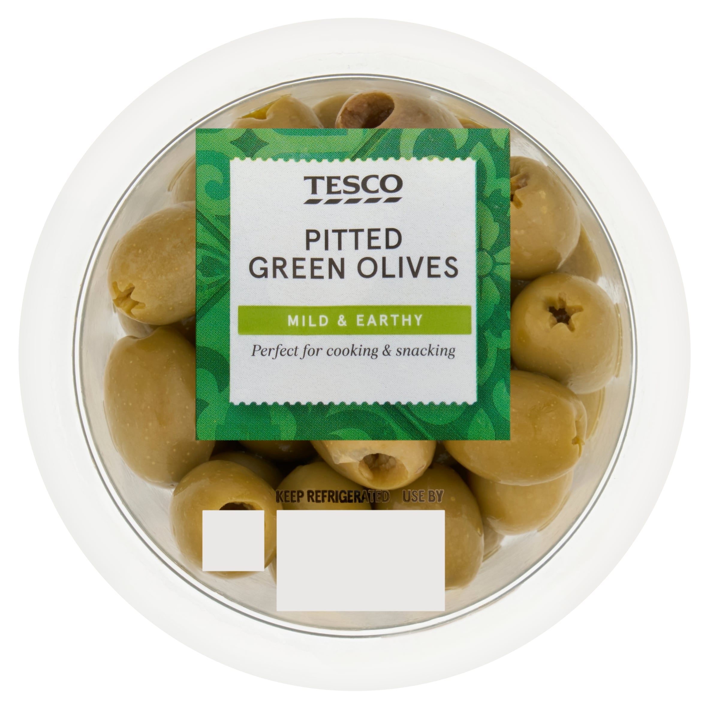 Tesco Pitted Green Olives 120g