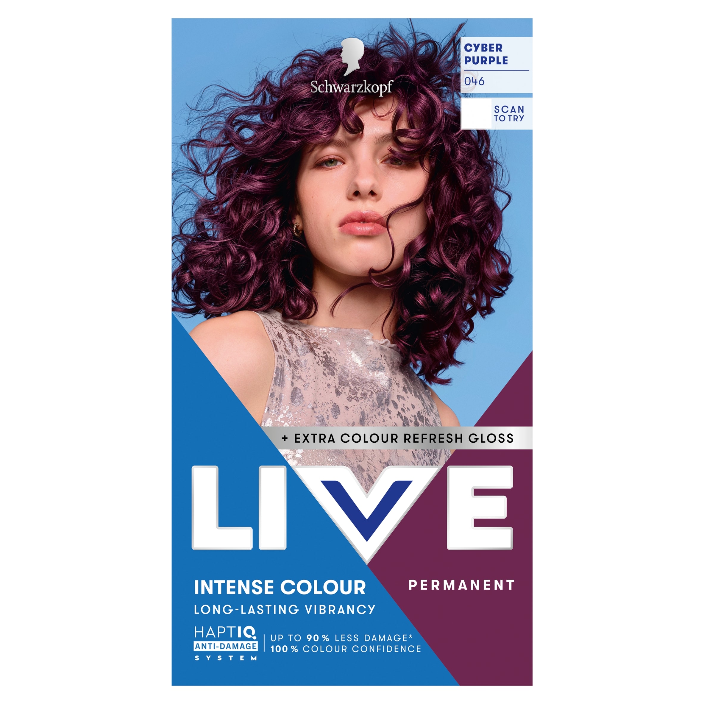 Schwarzkopf LIVE Intense Colour 046 Cyber Purple Permanent Hair Dye