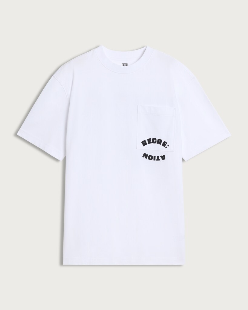F&F Active EVERYHOUR Pure Cotton Recreation Print T-Shirt in White thumbnail 4
