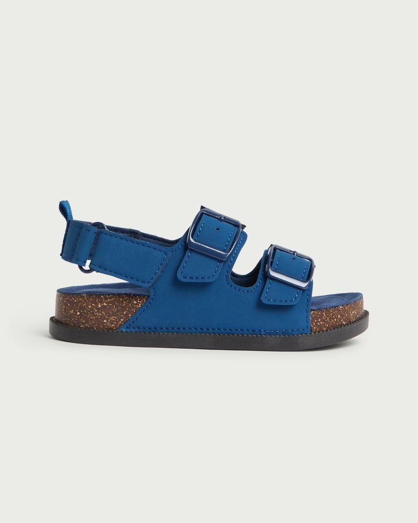 F&F Boys Double Strap Buckle Sandals in Blue