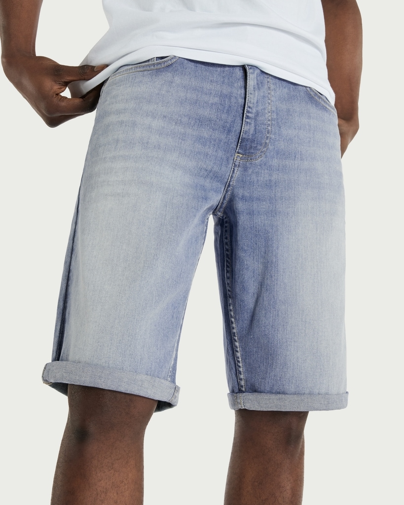 F&F Cotton Rich FREEFIT® Denim Shorts in Blue