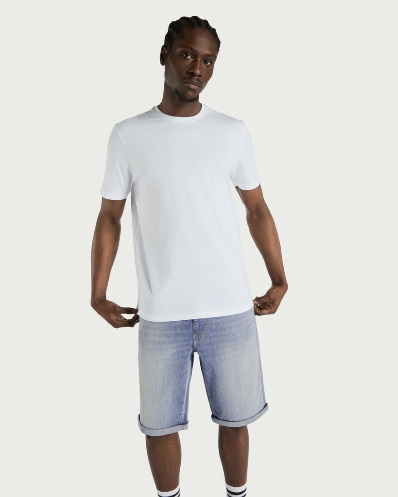 F&F Cotton Rich FREEFIT® Denim Shorts in Blue thumbnail 2