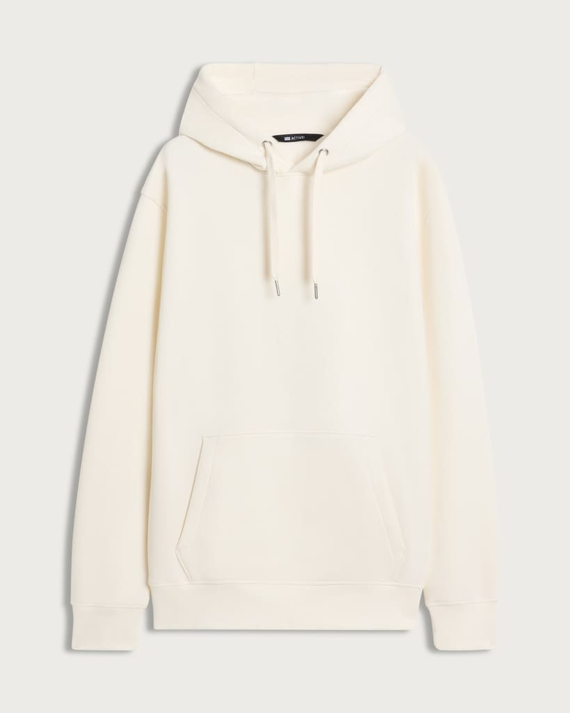 F&F Cotton Rich Drawstring Hoodie in Cream thumbnail 4
