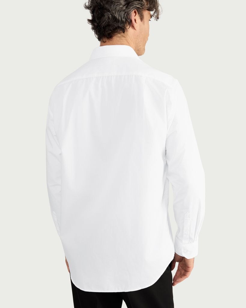 F&F Regular Fit Easy Iron Long Sleeved Shirt in White thumbnail 3