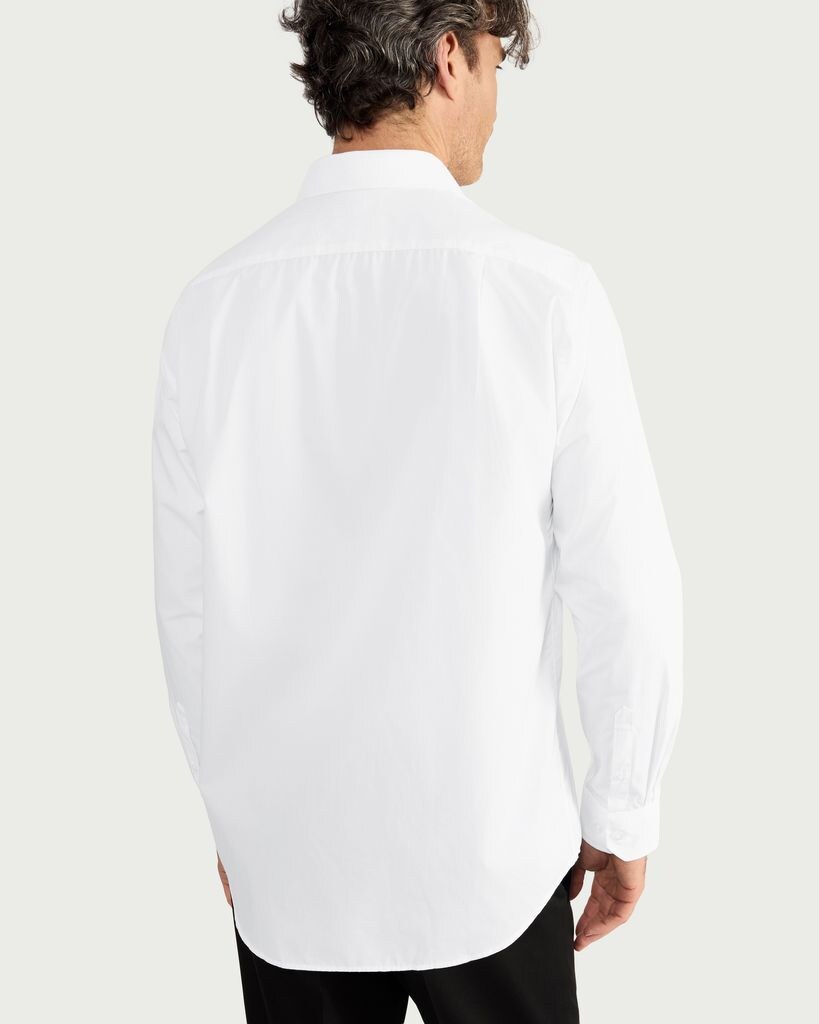 F&F Regular Fit Easy Iron Long Sleeved Shirt in White thumbnail 3