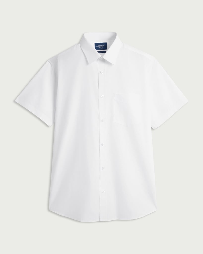 F&F Regular Fit Easy Iron Short Sleeved Formal Shirt in White thumbnail 4