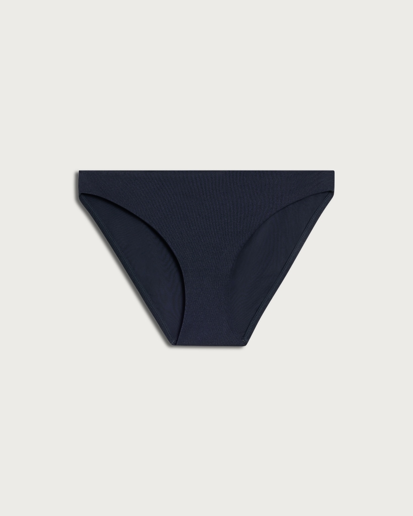 F&F High Shine Bikini Bottoms in Navy thumbnail 4