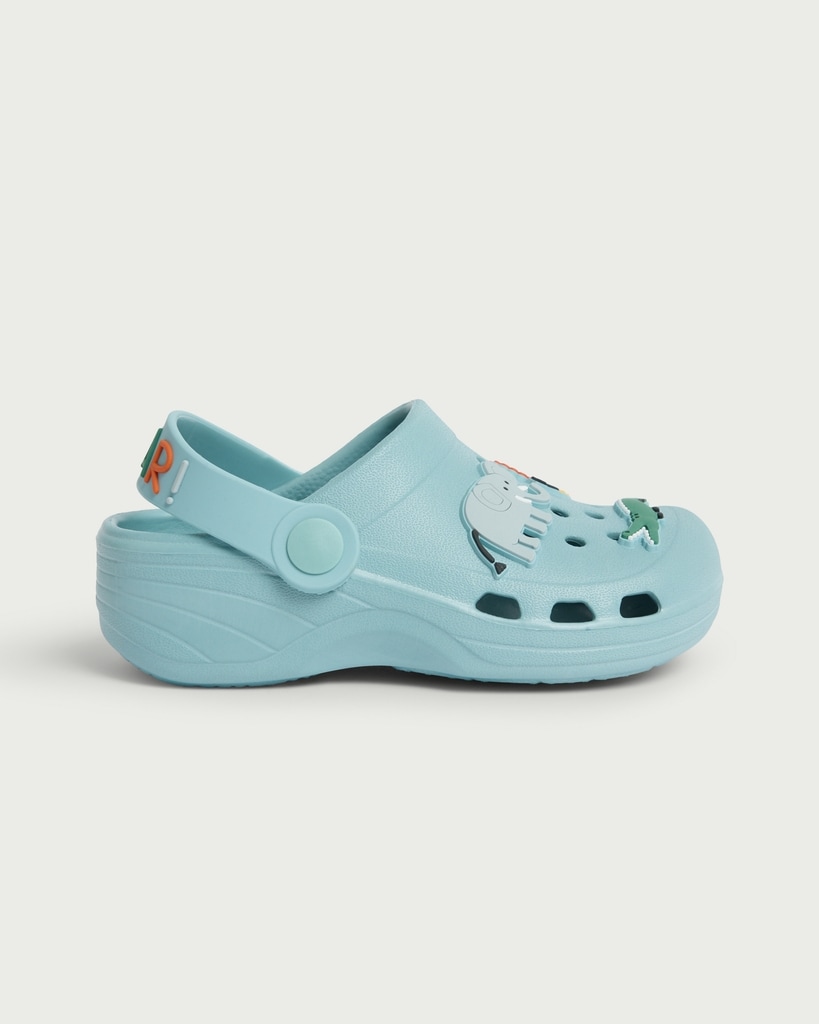 F&F Boys Animal Safari Clogs in Turquoise