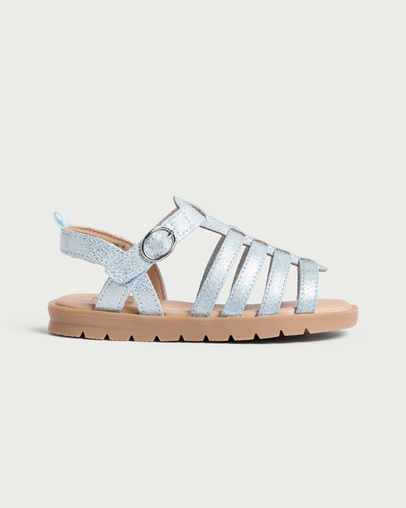 F&F Girls Textured Strappy Sandals in Blue