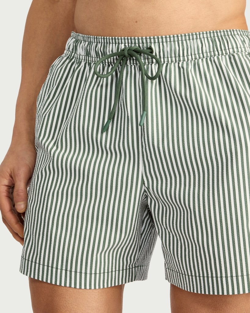 F&F Seersucker Swim Shorts in Khaki thumbnail 2