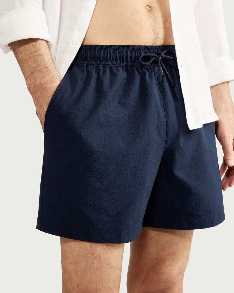 F&F Textured Drawstring Swim Shorts in Navy thumbnail 2
