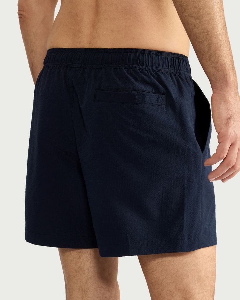 F&F Textured Drawstring Swim Shorts in Navy thumbnail 3