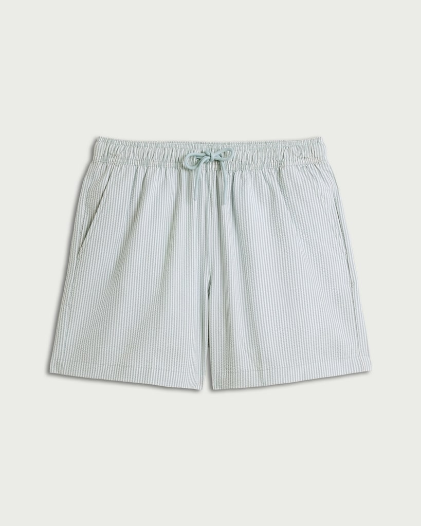 F&F Seersucker Swim Shorts in Blue thumbnail 4
