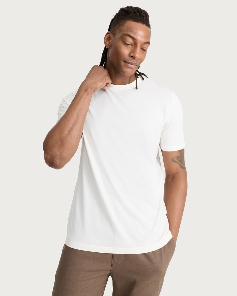 F&F Pure Cotton Short Sleeved T-Shirt in Cream thumbnail 2