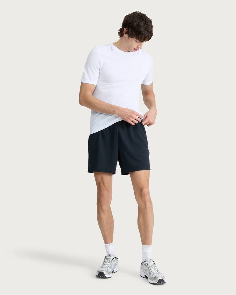 F&F Active TECHSPORT Popcorn Textured Shorts in Black thumbnail 2